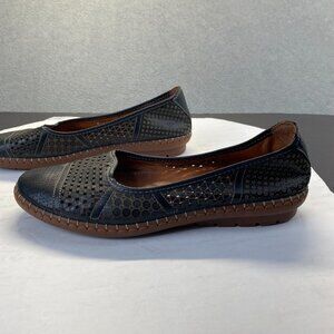 Karyoka Real leather comfort slip on Black  shoes women's Size 42